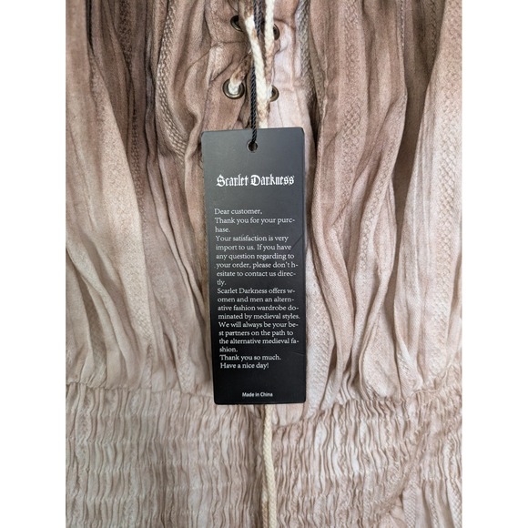 Scarlet Darkness Top Women's Small Off The Shoulder Pirate Steampunk Costume - Picture 3 of 6